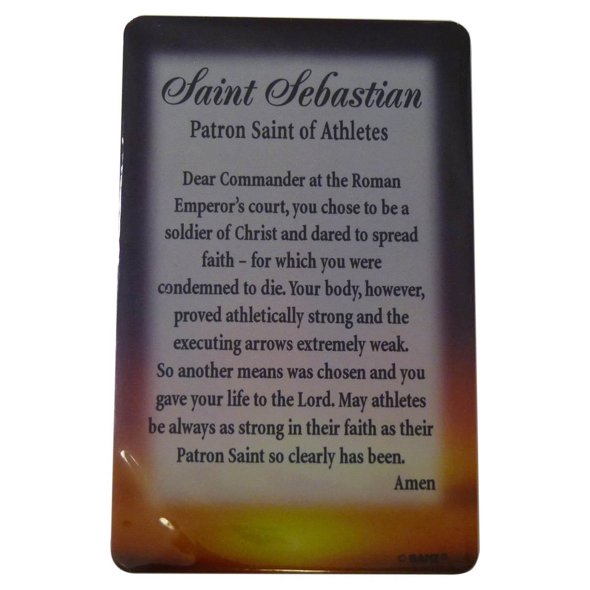 Saint Sebastian Prayer Card Irish Jewelry Irish Store Tipperary Irish Importer Celtic