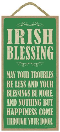 Irish Blessing: May Your Troubles Be Less Irish Hanging Plaque - Irish ...