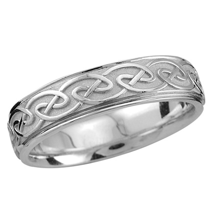 Endless Celtic Design Wedding Ring Sterling Silver - Irish Jewelry ...