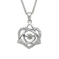 Image for Damhsa Trinity and Heart CZ Pendant