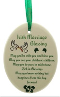 Image for Fine Bone China An Irish Marriage Blessing Oval Ornament