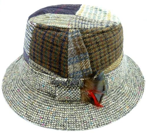 Hanna Hat Tweed Patchwork Walking Hat - Irish Jewelry, Irish Store, Tipperary Irish Importer