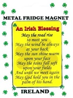 Image for Metal Fridge Magnet, Celtic Irish Blessing