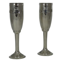 Image for Mullingar Pewter Claddagh Champagne Flutes