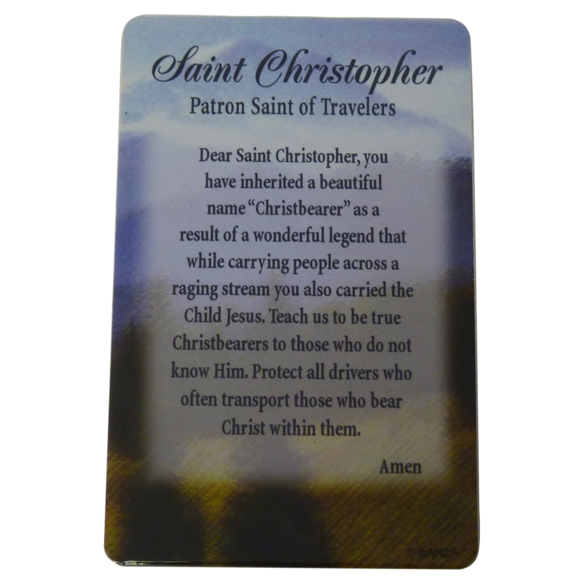 Saint Christopher Prayer Card - Irish Jewelry | Irish Store | Tipperary ...