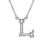 Image for Sterling Silver Swarovski Initial L Pendant