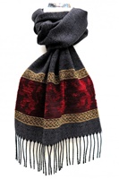 Image for Celtic Alba Lion Jacquard Scarf, Red