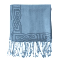 Patrick Francis Celtic Knot Pashmina Scarf, Denim