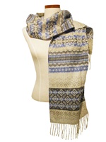 Image for Calzeat Fairisle Bluebell Scarf