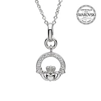 Image for Sterling Silver Swarovski Claddagh Pendant