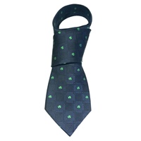 Image for Silk Navy and Green Shamrock Tie