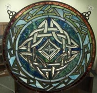 Image for Celtic Star Stained Glass Window Decor