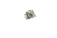 Image for Keith Jack Sterling Silver with 10K Yellow Gold Guardian Angel CZ Ring