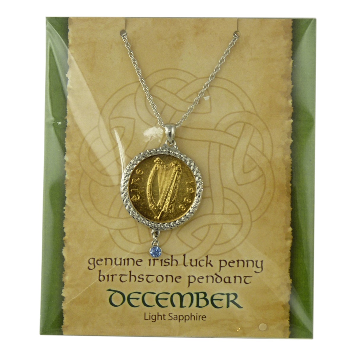 Irish Luck Penny Birtshtone Pendant - Irish Jewelry | Irish Store 