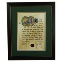 Image for The Irish Blessing Green Matted Black Framed Print, 8 x 10"