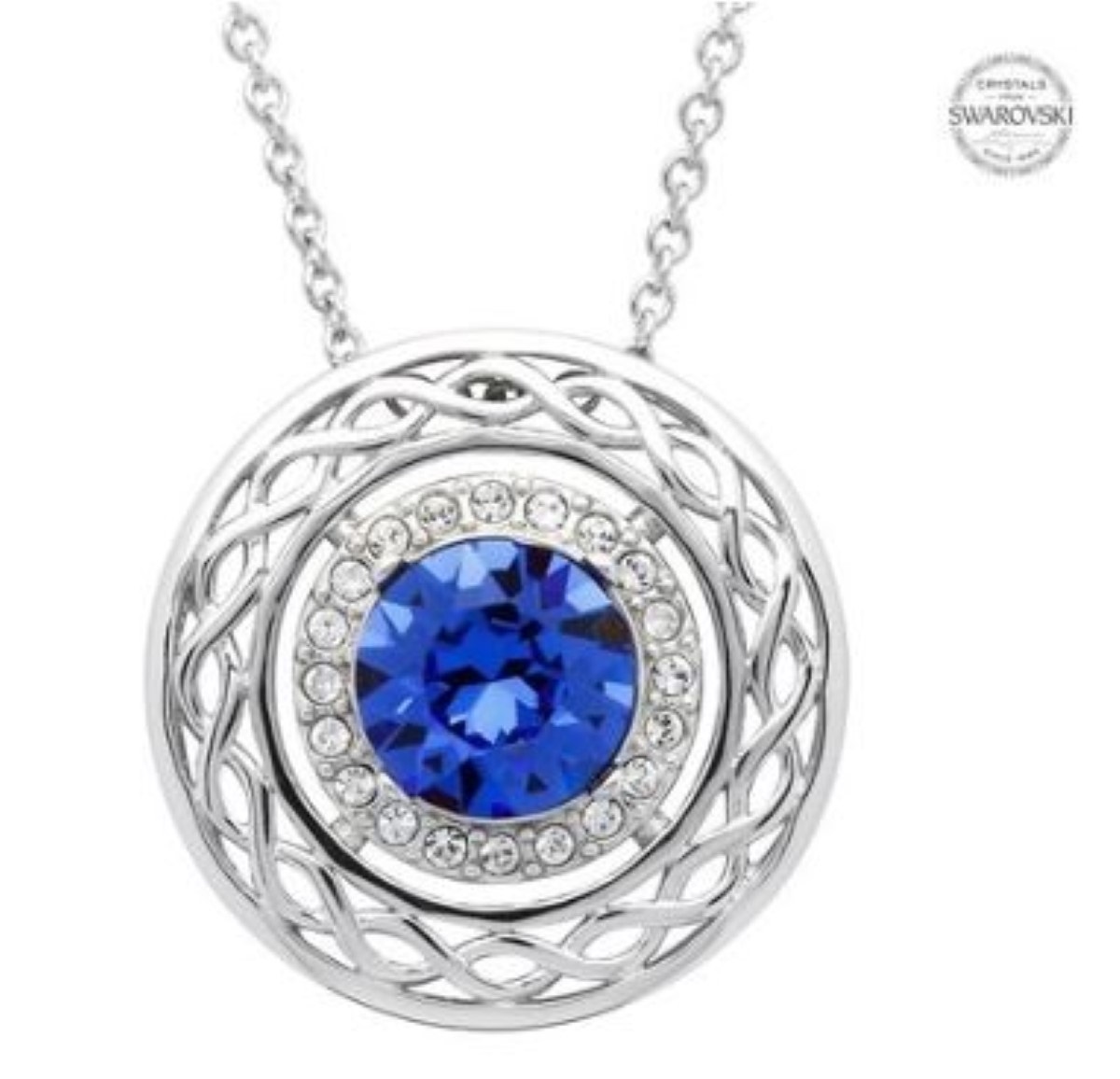 swarovski crystal sapphire necklace