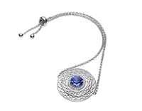 Image for Swarovski Crystal Celtic Bracelet Sapphire and White