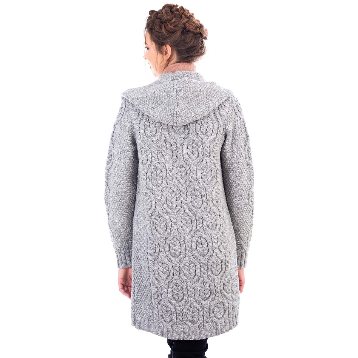 Classic Fit Long Cardi w/Hood - Wine - Clearance – The Counties of Ireland