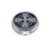 Sea Gems Celtic Cross Pillbox, Purple/Lilac