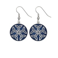 Image for Sea Gems Celtic Trinity Knot Earrings, Blue/Turquoise