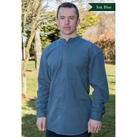 Irish Civilian Heritage Linen Grandfather Shirt, Ink