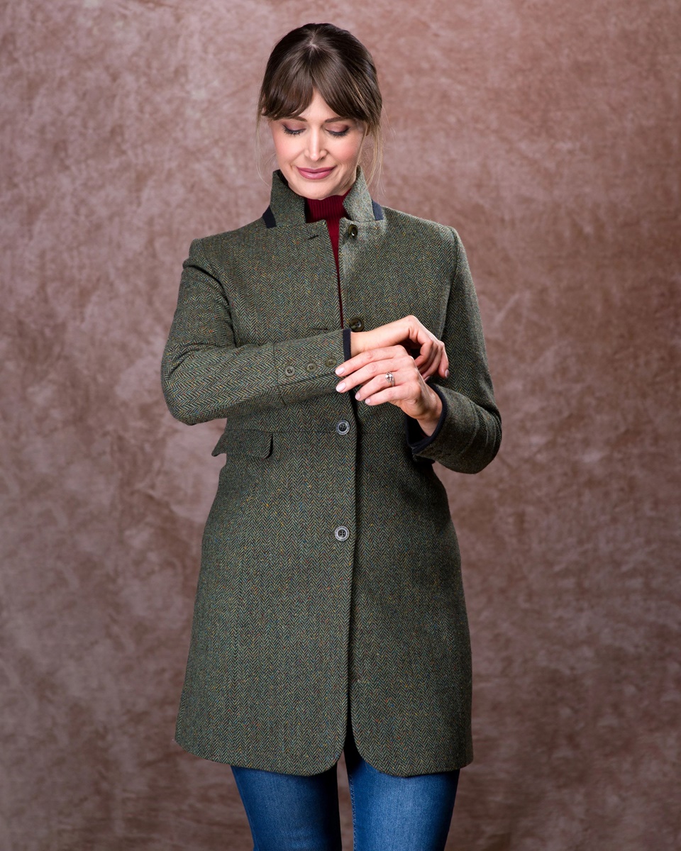 Pamela Tweed Coat Donegal Magee Tweed by Jack Murphy Irish Jewelry Irish Store Tipperary Irish Importer Celtic Jeweler