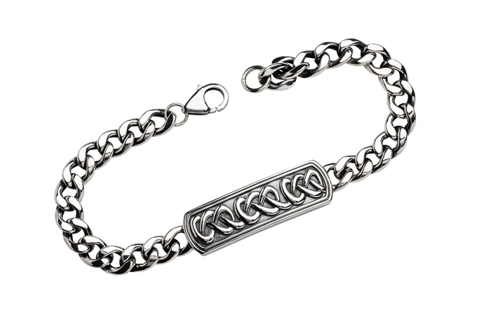 Sterling Silver Trinity Knot Drawstring Bracelet
