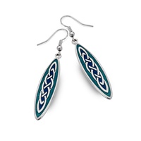 Image for Sea Gems Celtic Knot Earwire, Turquoise/Blue