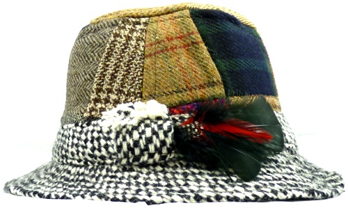 Hanna Hat Tweed Patchwork Walking Hat - Irish Jewelry, Irish Store, Tipperary Irish Importer