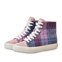 Image for Islander Ladies Blair Shoes with HARRIS TWEED - Pink and Blue Tartan