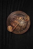 Image for Celtic Scroll Brooch, Sienna