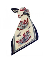 Image for Book Of Kells Celtic Poly Crinkle Scarf, Cream/Navy