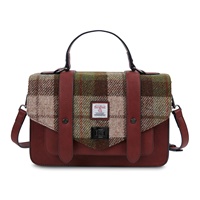 Image for Islander Large Satchel Bag with HARRIS TWEED - Chestnut Tartan