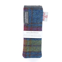 Image for Highland Range Harris Tweed Slim Glasses Case, Multi Purple