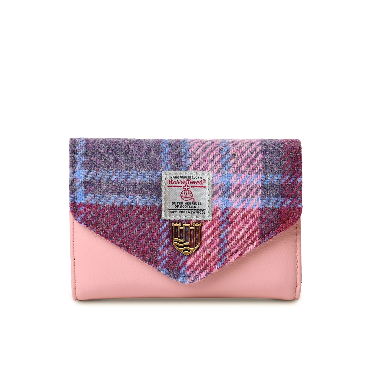 Scottish Harris Tweed Shoulder Strap Purse/Various Colors Pink/Purple Plaid