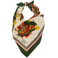 Image for Book Of Kells Celtic Poly Square Scarf, Cream/Bottle Green