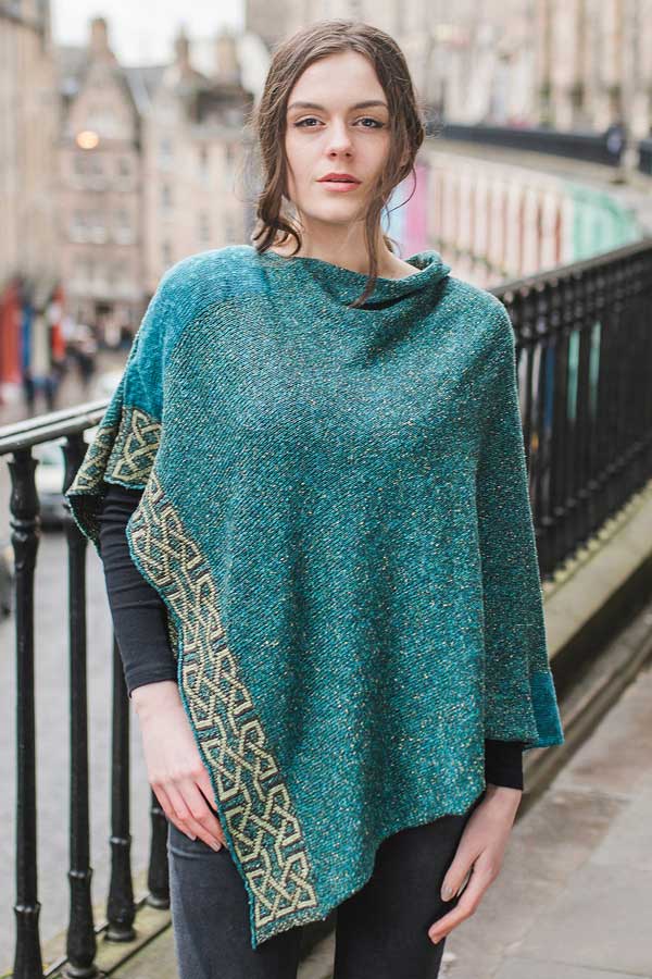 Irish Linen and Silk Ballater Shawl, Spruce - Irish Jewelry | Irish ...