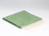 Irish Lambswool Scarf, Golf Green Herringbone