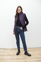 Image for Castlehill Ladies Gilet with Fleece Collar, Purple