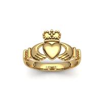 Image for 14K Gold Vermeil Claddagh Ring