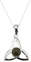 Image for Connemara Marble Silver Plated Trinity Knot Pendant