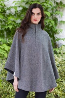 Mucros Weavers Half Zip Poncho 1