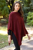 Merino Wool, Linen and Cotton Crail Shawl, Bordeaux