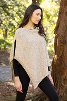 Merino Wool, Linen and Cotton Crail Shawl, Oat