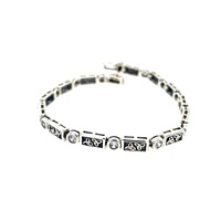 Image for Sterling Silver Claddagh Tennis Bracelet CZ