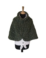 Image for Patrick Francis Ireland Bottle Green Speckled Wool Cape