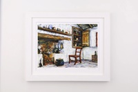 Image for Blue Shoe Gallery Come Sit by the Fire Framed Art Print