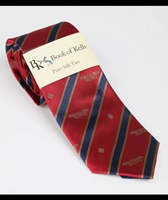 Image for Book of Kells Stripe Silk Tie, Red/Navy