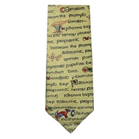 Book of Kells Manuscript Silk Tie, Gold