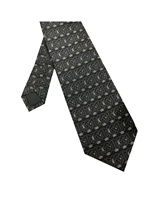 Book of Kells Knot Silk Tie, Black/Silver